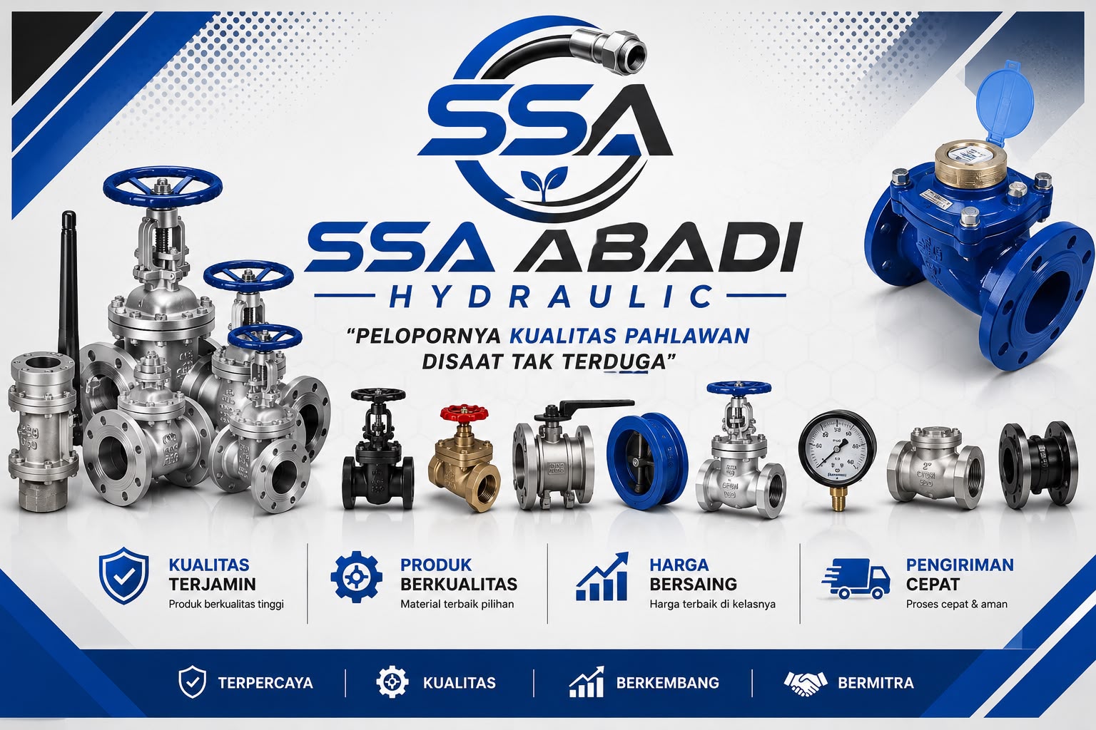 Logo PT SSA Abadi Hydraulic — Merintis Dengan Niat, Berkembang Dengan Kualitas