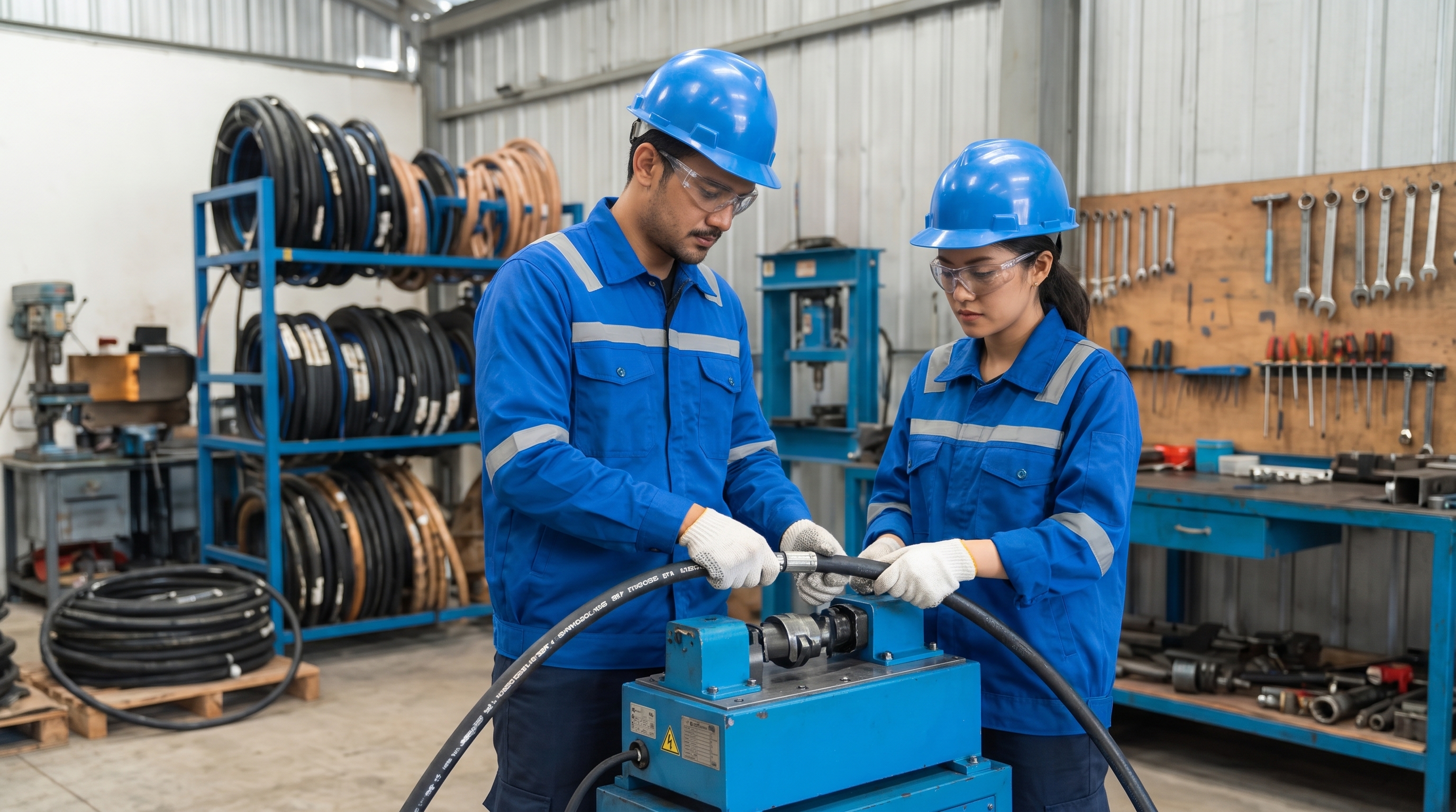 PT SSA Abadi Hydraulic - Workshop perakitan selang hidrolik & crimping
